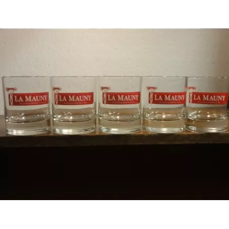 5 VERRES RHUM LA MAUNY 15CL