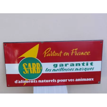 PLAQUE EMAILLEE SARB ALIMENTS POUR ANIMAUX 