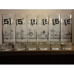 6 VERRES LABEL 5 COLLECTOR  22CL