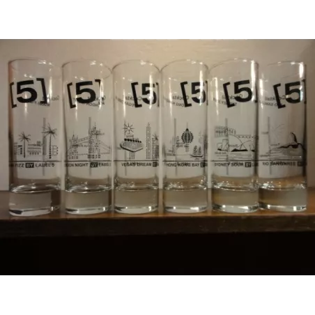 6 VERRES LABEL 5 COLLECTOR  22CL