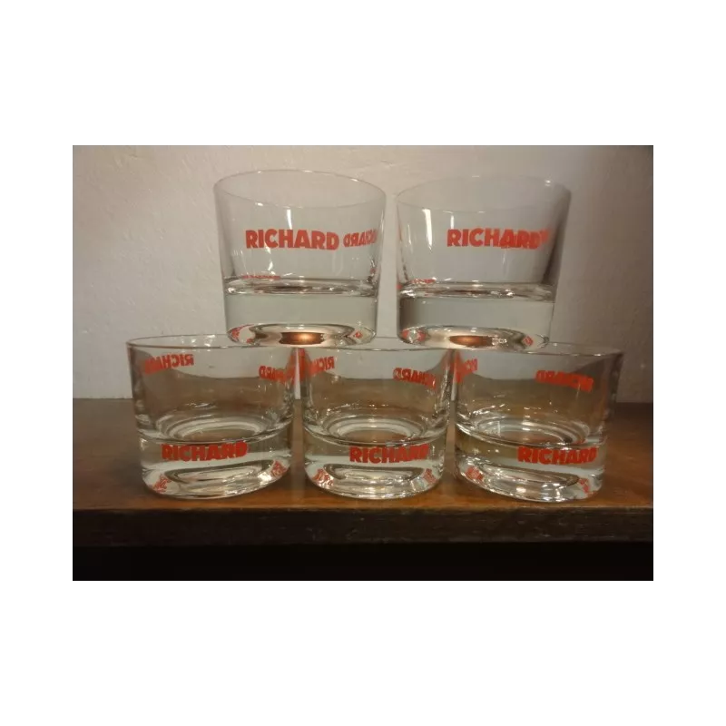 5 VERRES RICHARD VERMOUTH CHAMBERY 12CL