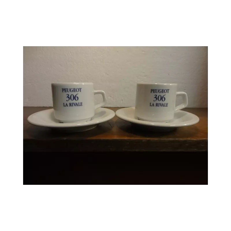 2 TASSES A CAFE PEUGEOT 306