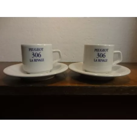 2 TASSES A CAFE PEUGEOT 306