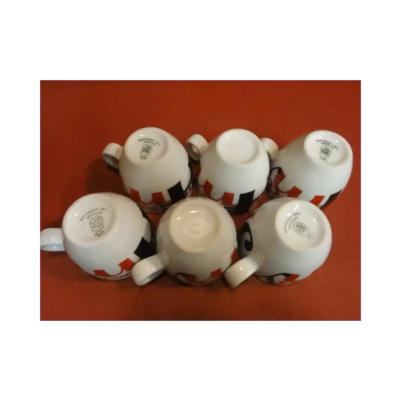 Service 6 tasses à café expresso gravé à la main Berbère et
