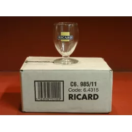 6 VERRES RICARD 11CL HT. 8.50CM