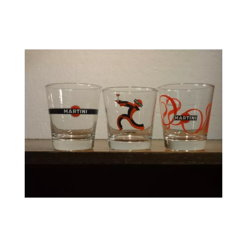 3 VERRES MARTINI COLLECTOR 