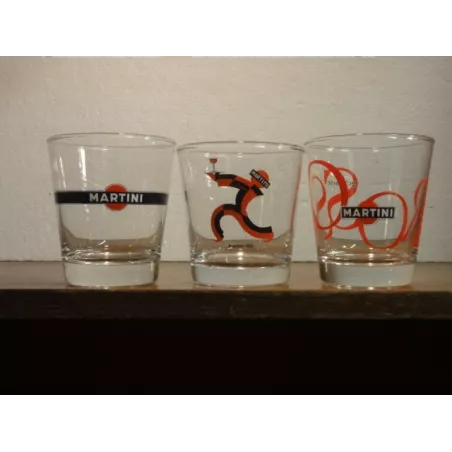 3 VERRES MARTINI COLLECTOR 