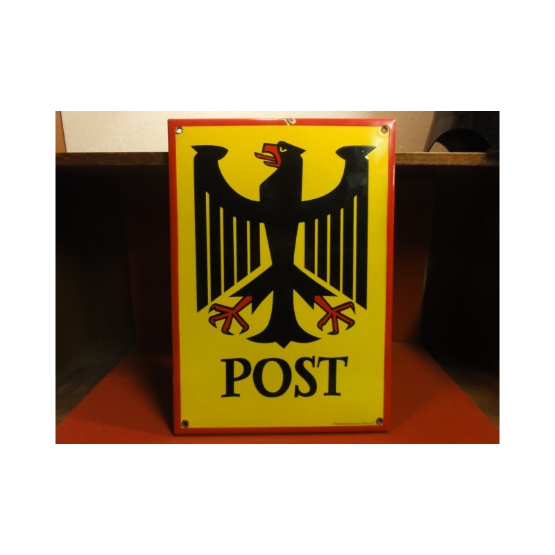 1 PLAQUE EMAILLEE POST allemagne 
