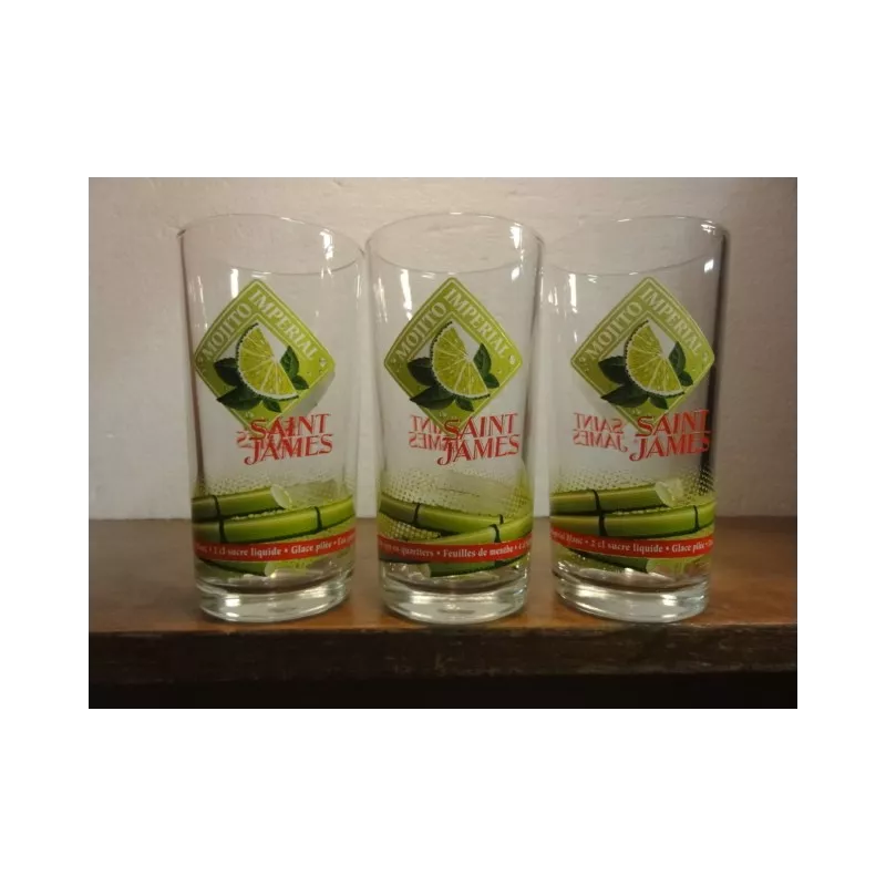 3 VERRES MOJITO IMPERIAL SAINT JAMES 25CL