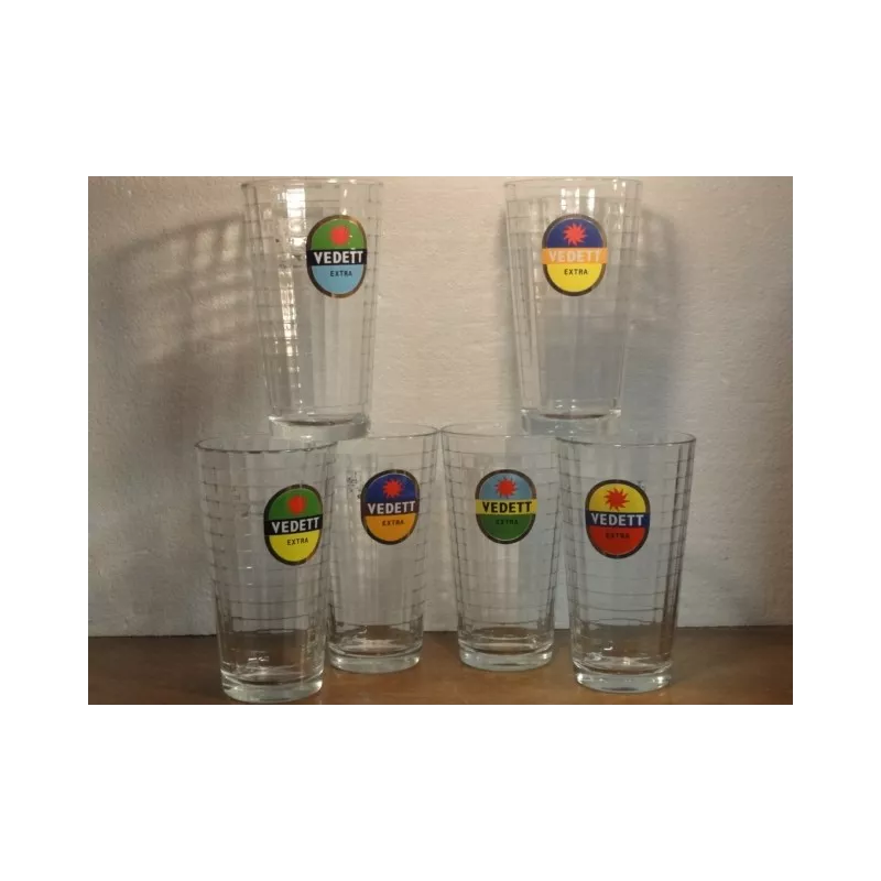 6 VERRES VEDETT 33CL COLLECTOR