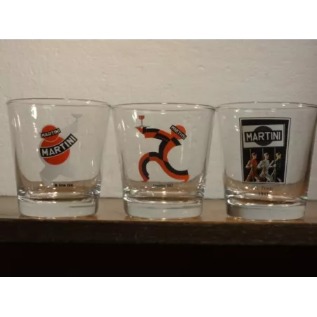 3 VERRES MARTINI COLLECTOR 