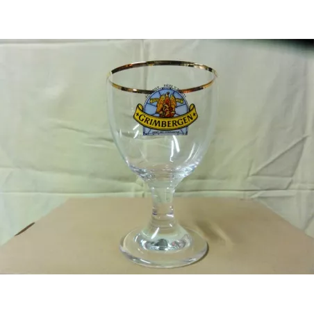 6 verres grimbergen 25cl logo bleu /dore