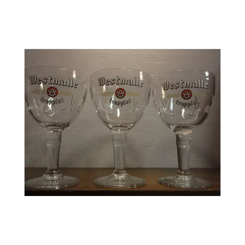 3 VERRES WESTMALLE TRAPPIST 33CL