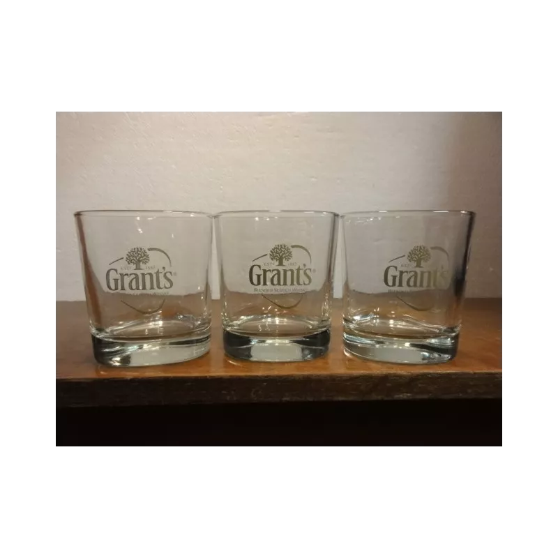 3 VERRES GRANT'S HAUTEUR 9CM