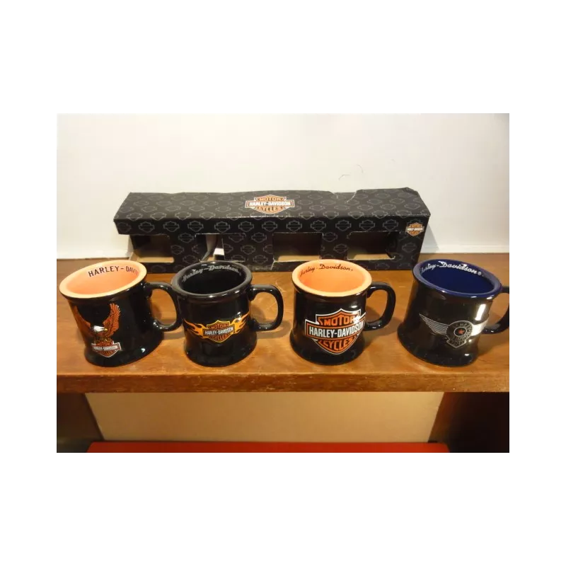 4  MUGS  HARLEY-DAVIDSON 