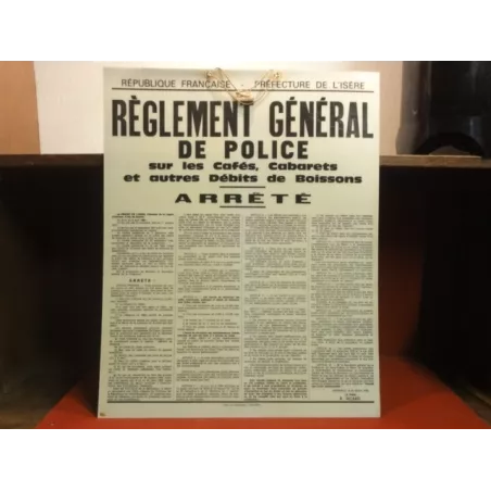 REGLEMENT DE POLICE  PREFECTURE DE L'ISERE