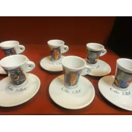 6 TASSES A CAFE FOLLIET DECENTREES