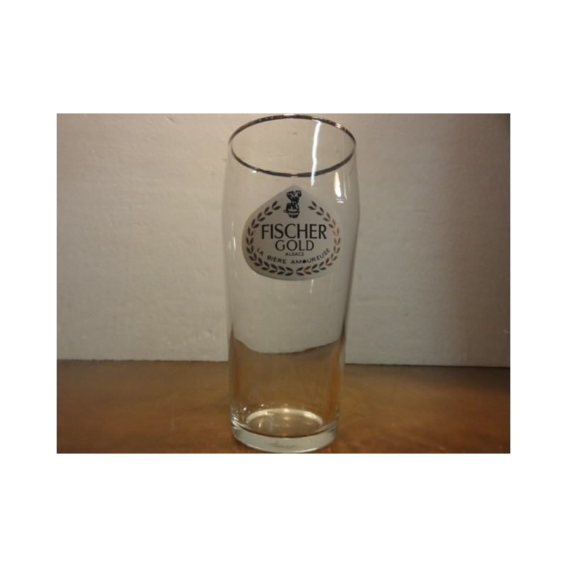 1 VERRE FISCHER GOLD 25CL LA BIERE AMOUREUSE