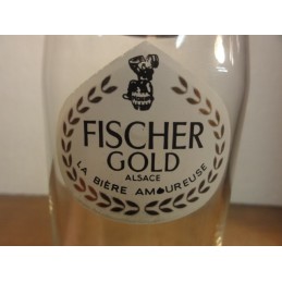 1 VERRE FISCHER GOLD 25CL LA BIERE AMOUREUSE