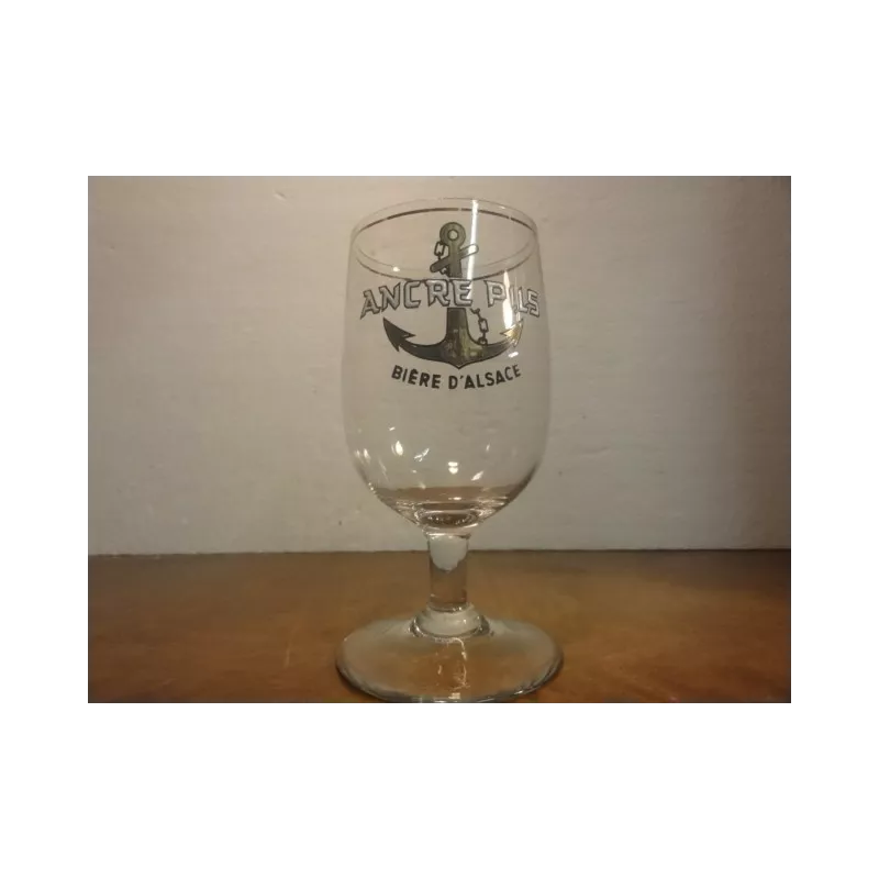 1 VERRE ANCRE PILS 25CL EMAILLE  HT. 14.60CM