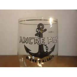 1 VERRE ANCRE PILS 25CL EMAILLE  HT. 14.60CM