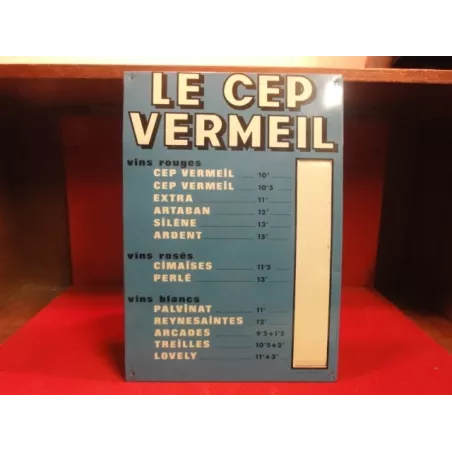 TOLE LE CEP VERMEIL