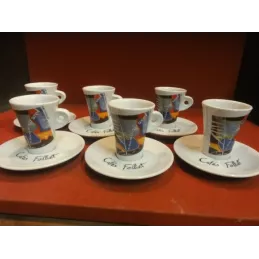 6 TASSES A CAFE FOLLIET N° 306