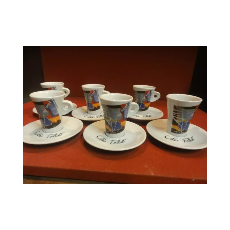 6 TASSES A CAFE FOLLIET N° 306