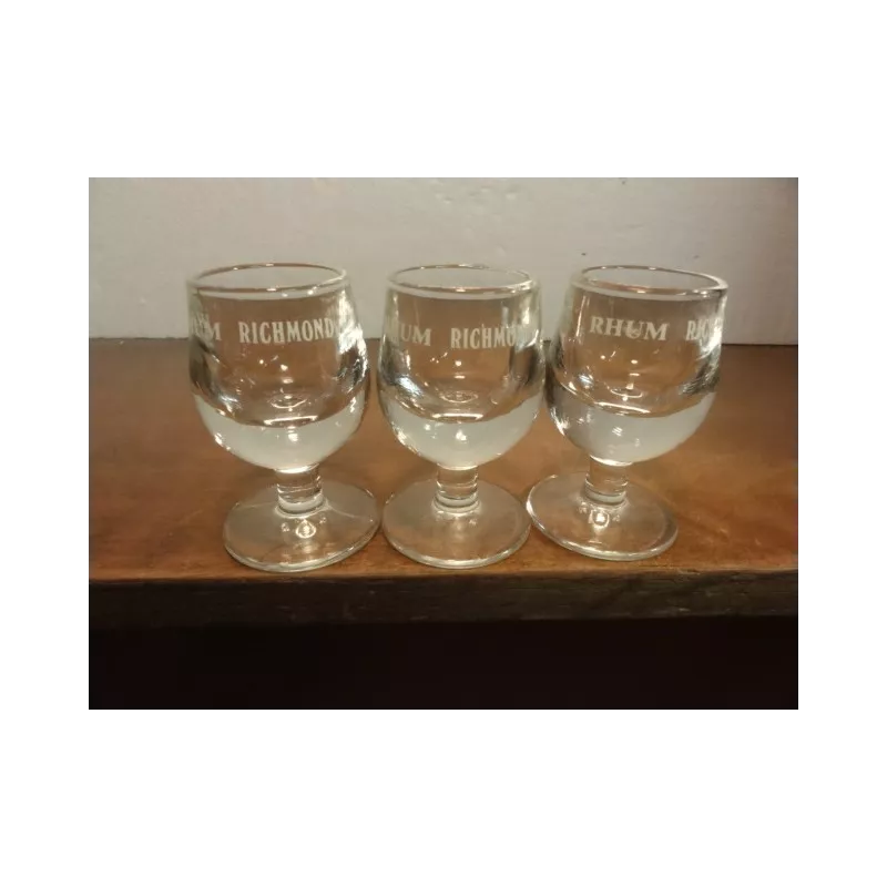 3 VERRES RHUM RICHEMON 2CL HT. 6.8