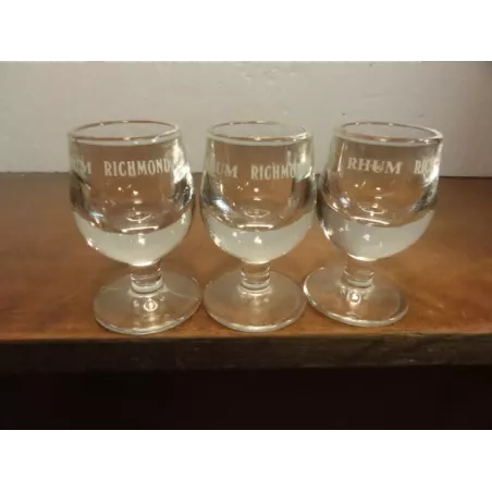 3 VERRES RHUM RICHEMON 2CL HT. 6.8