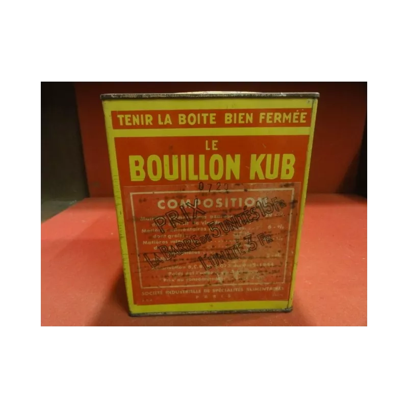 1 BOITE BOUILLON KUB 13X13X16 Tigrebock