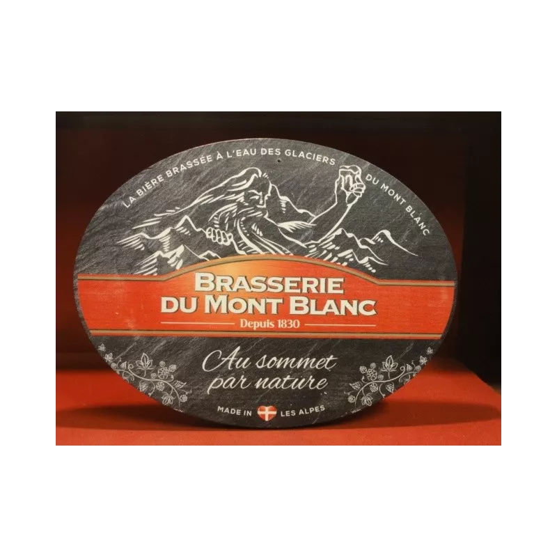 PLAQUE EN BOIS BRASSERIE DU MONT BLANC 