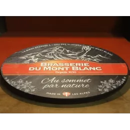 PLAQUE EN BOIS BRASSERIE DU MONT BLANC 