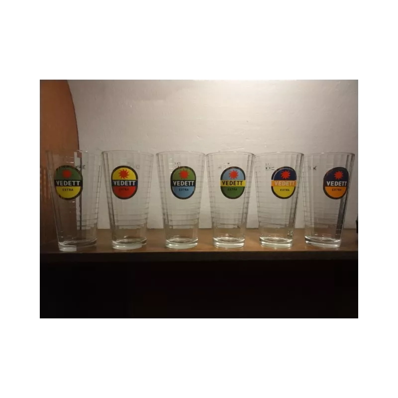 6 VERRES VEDETT COLLECTOR 50CL