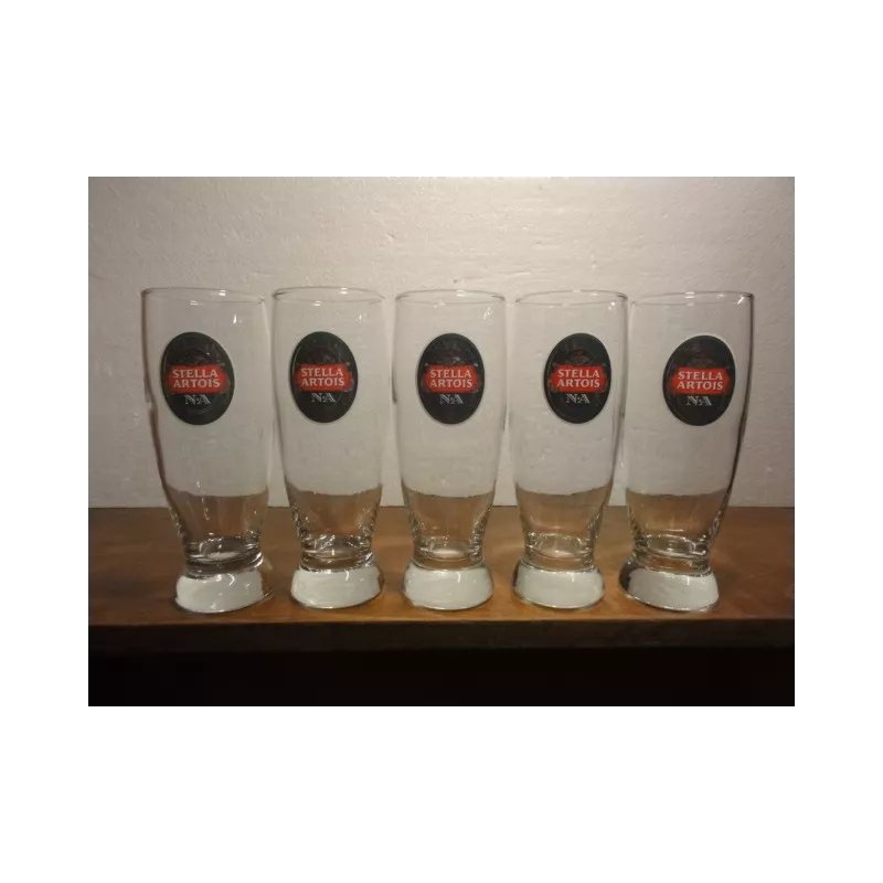 5 VERRES STELLA ARTOIS N.A 25CL HT. 17CM