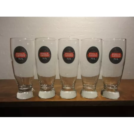 5 VERRES STELLA ARTOIS N.A 25CL HT. 17CM