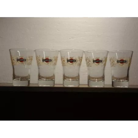 5 VERRES MARTINI 150 ANS HT. 12.50CM