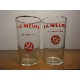 DEUX VERRES LA MEUSE 25CL HT. 11.50CM