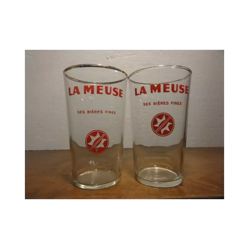 DEUX VERRES LA MEUSE 25CL HT. 11.50CM