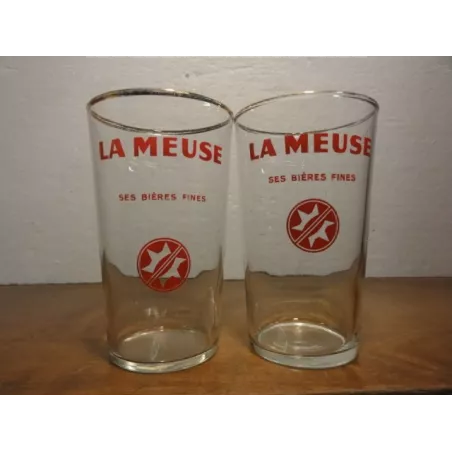 DEUX VERRES LA MEUSE 25CL HT. 11.50CM