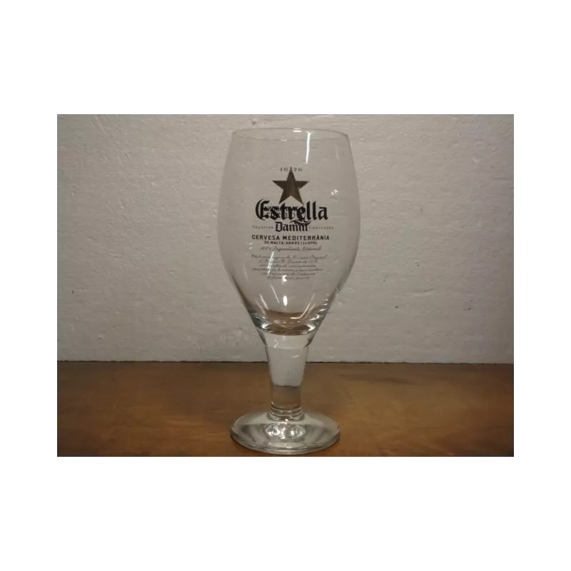 6 VERRES ESTRELLA DAMM 30CL HT.18CM