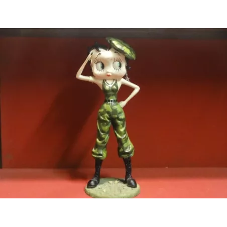 BETTY BOOP EN MILITAIRE  HT. 33CM