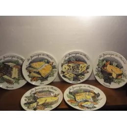 6 ASSIETTES FROMAGE DE FRANCE (GIEN)