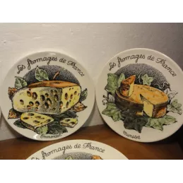 6 ASSIETTES FROMAGE DE FRANCE (GIEN)