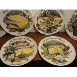 6 ASSIETTES FROMAGE DE FRANCE (GIEN)