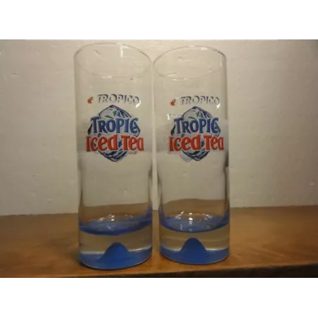 DEUX VERRES TROPICO HT. 15.70CM