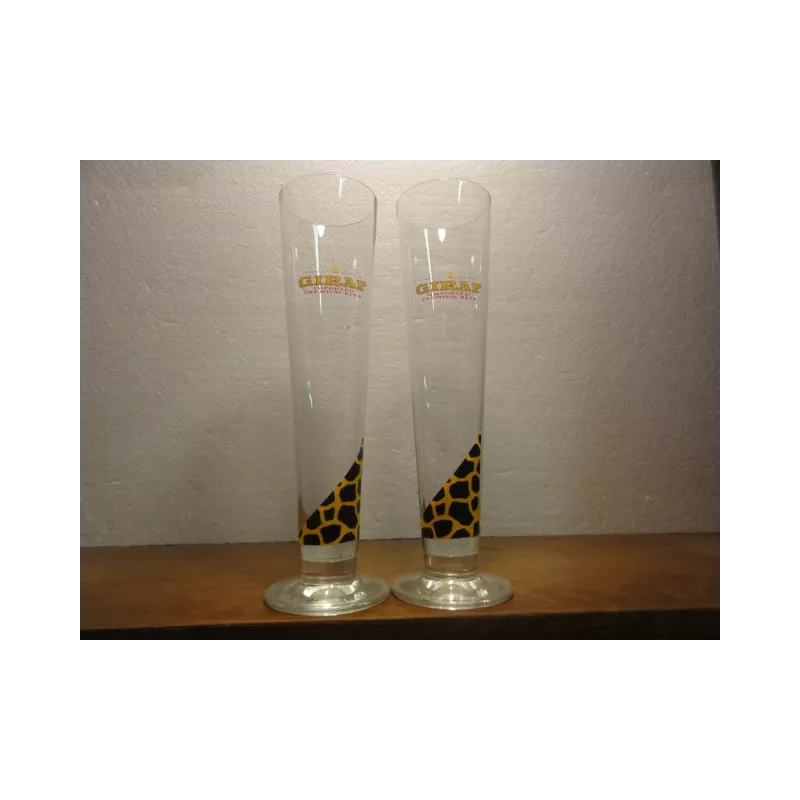 DEUX VERRES GIRAF 30CL HT. 24.80CM