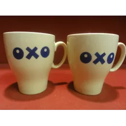 DEUX TASSES OXO  HT. 9.50CM