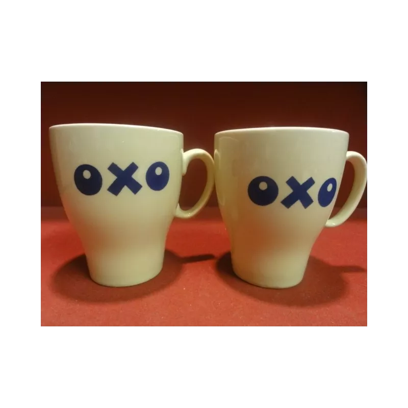 DEUX TASSES OXO  HT. 9.50CM