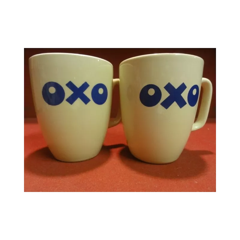 DEUX TASSES OXO  HT. 9.50CM